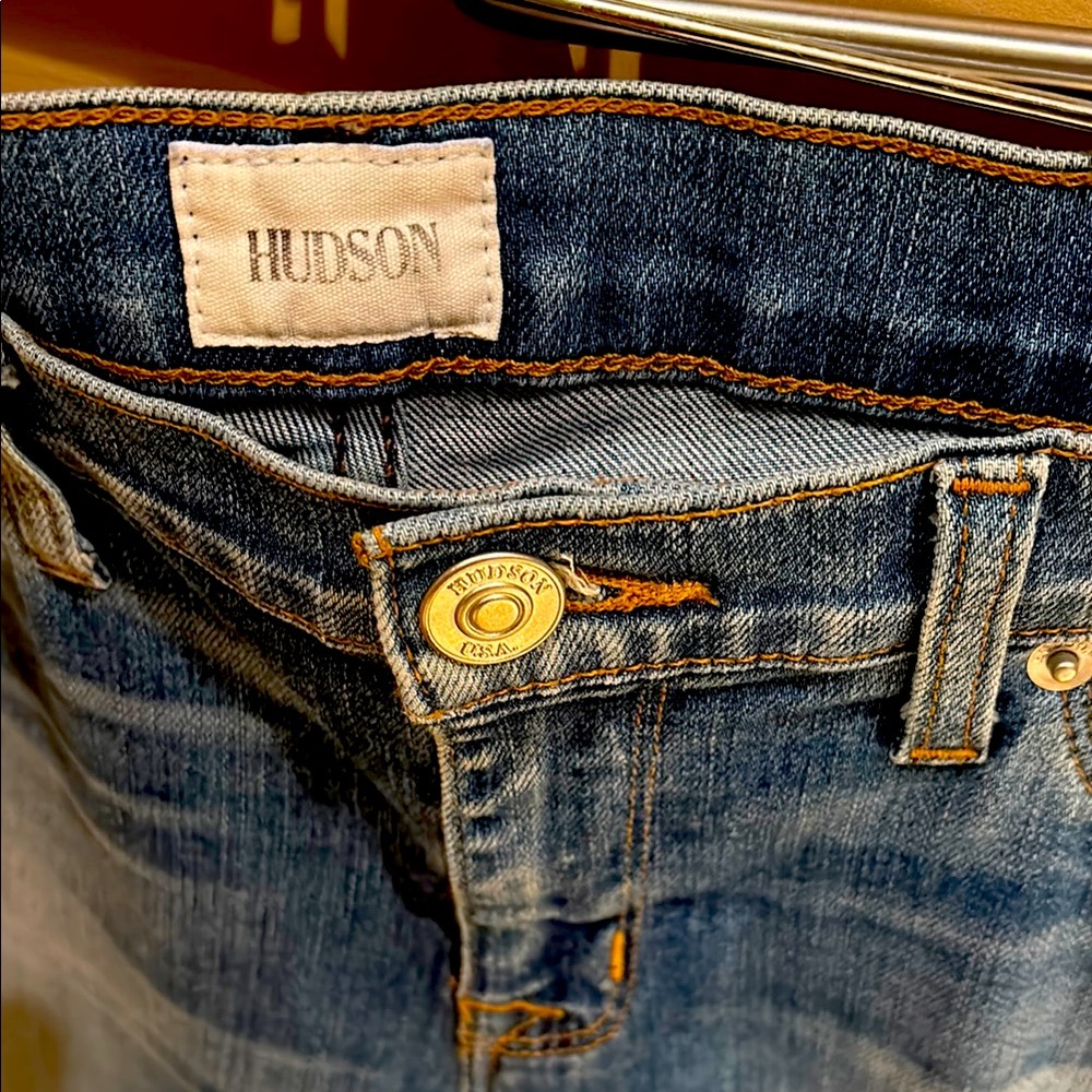 Hudson Blue Jeans - Classic straight ankle cropped. 
Stretch fit, never worn.